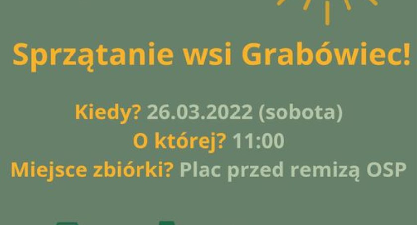 OSP Grabówiec zaprasza na wspólne sprzątanie wsi
