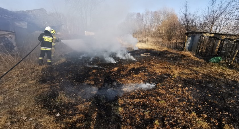 Strażacy wyjeżdżali do pożarów traw