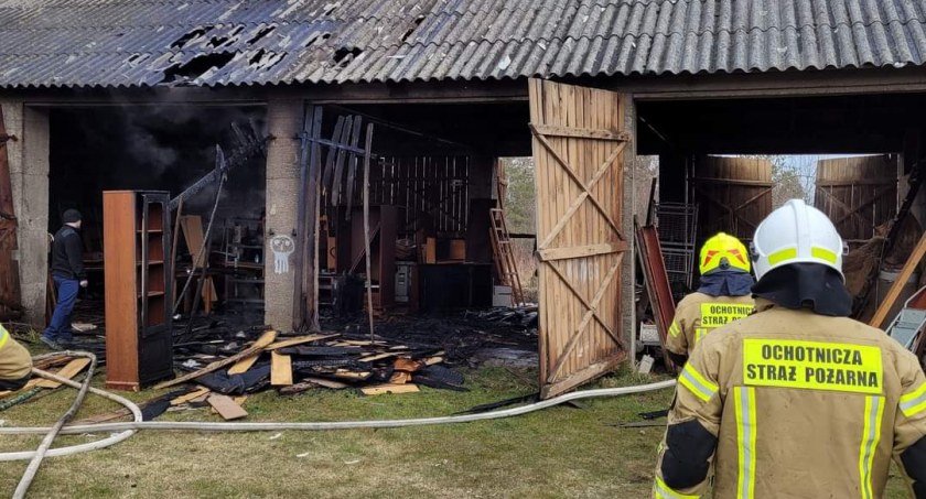 Pożar stodoły w Chmielewie 
