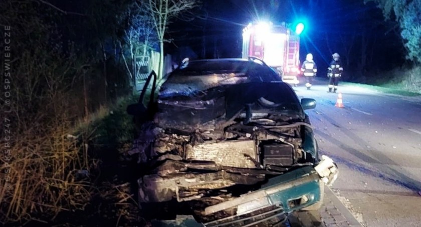 Wypadek w gminie Świercze – jedna osoba w szpitalu