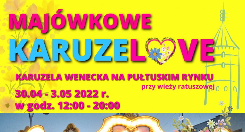 Karuzela wenecka atrakcją pułtuskiej majówki