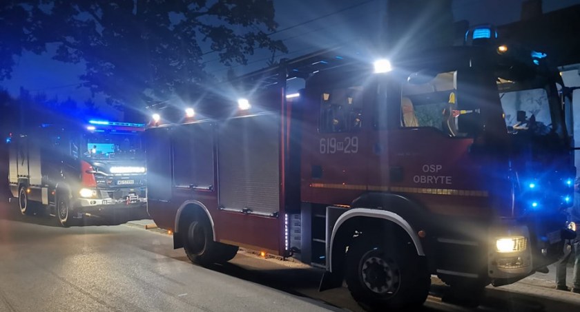 Nocna akcja strażaków z Obrytego
