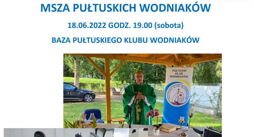 Rozpoczęcie sezonu i msza pułtuskich wodniaków - ZAPROSZENIE