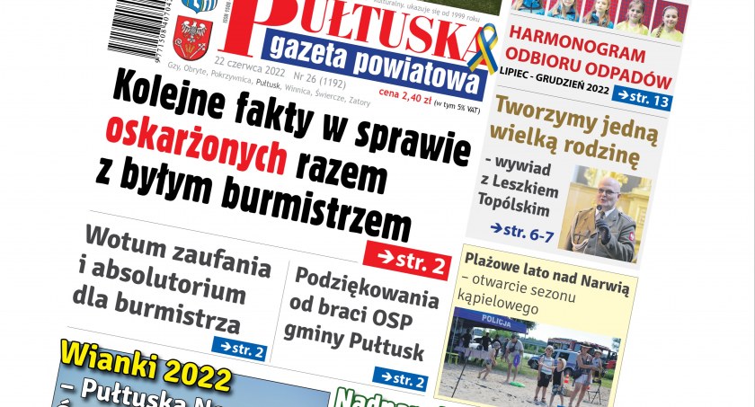 W 26 numerze Pułtuskiej Gazety Powiatowej
