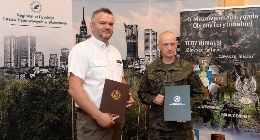 Mazowieccy terytorialsi podpisali porozumienie z Regionalnymi Lasami Państwowymi