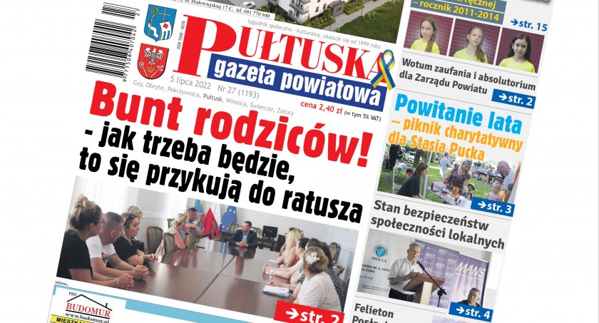 W 27 numerze Pułtuskiej Gazety Powiatowej