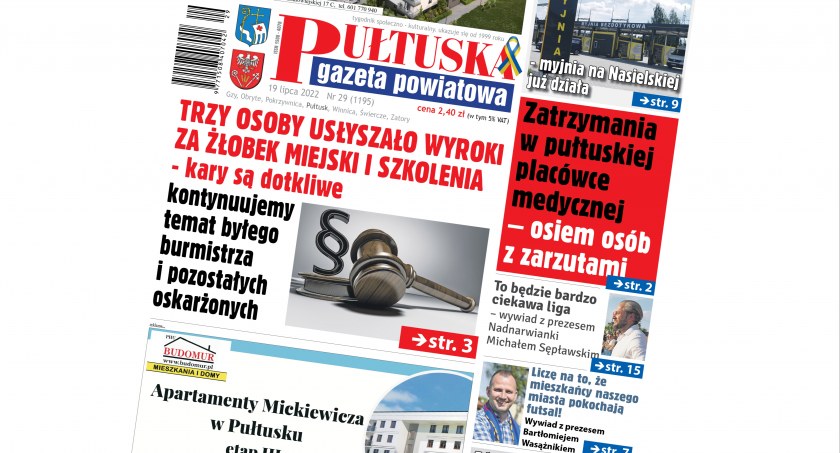 W 29 numerze Pułtuskiej Gazety Powiatowej