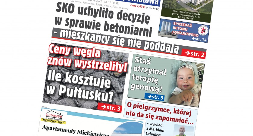 W 31 numerze Pułtuskiej Gazety Powiatowej