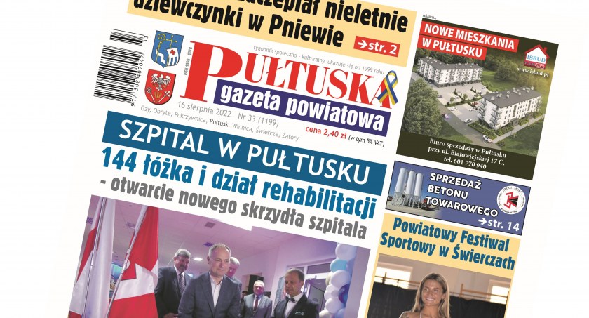 W 33 numerze Pułtuskiej Gazety Powiatowej