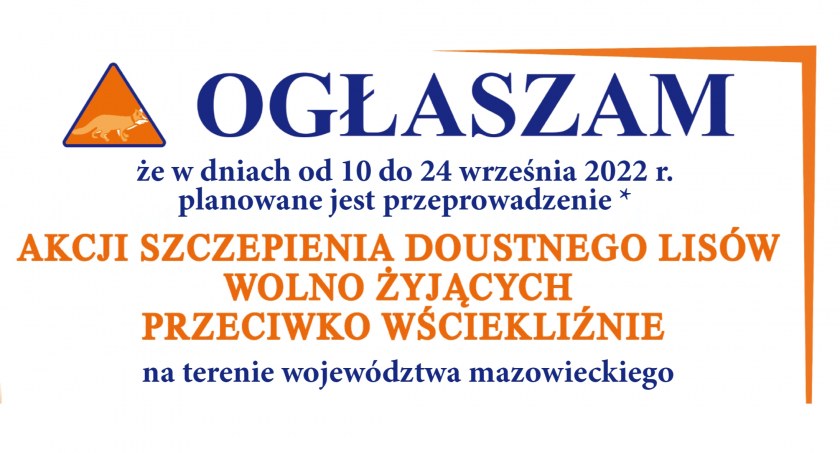 Jesienna akcja szczepienia lisów przeciwko wściekliźnie