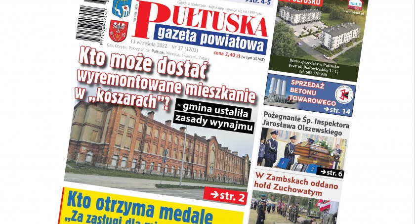 W 37 numerze Pułtuskiej Gazety Powiatowej
