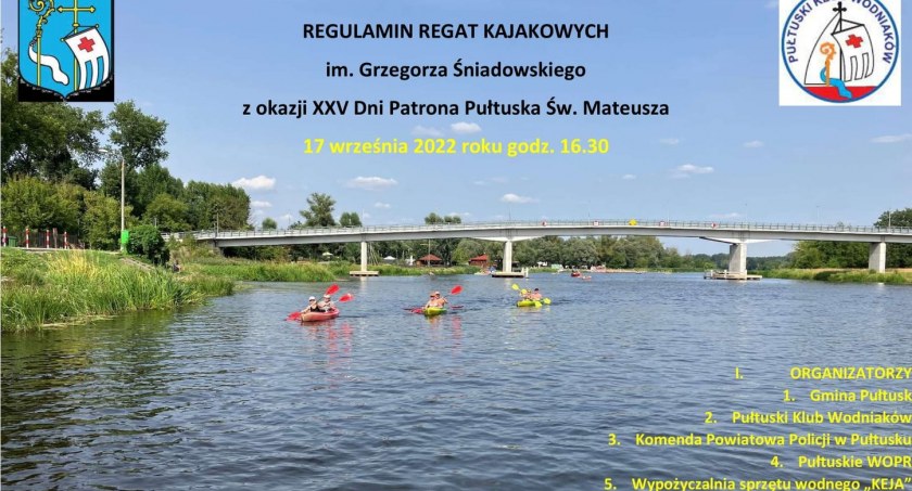 Regaty kajakowe im. Grzegorza Śniadowskiego – zapraszamy do rywalizacji!