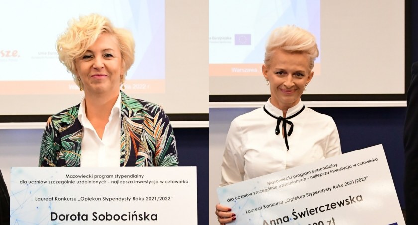 Opiekunowie stypendystów nagrodzeni – wśród nich dwie nauczycielki z Pułtuska!