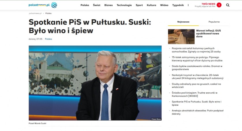 Na spotkaniu PiS w Pułtusku było wino i śpiewy