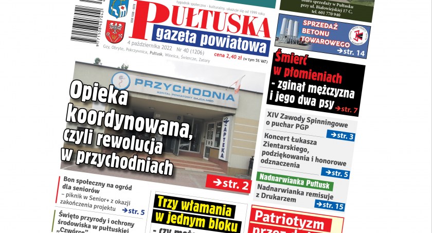 W 40 numerze Pułtuskiej Gazety Powiatowej
