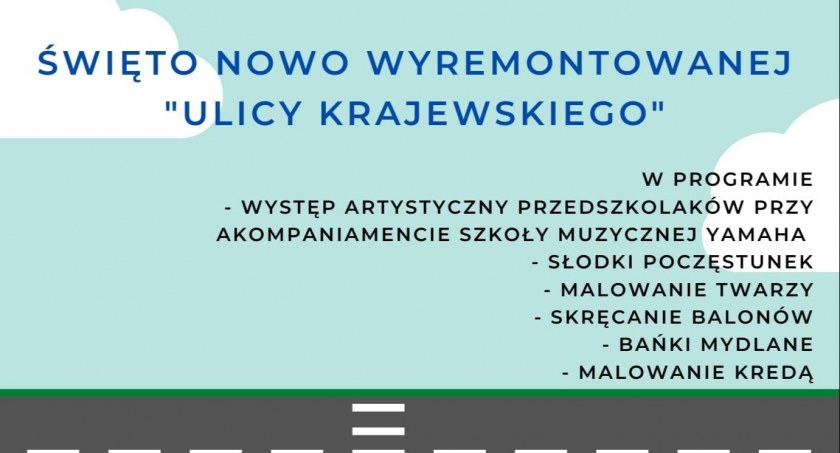 Święto nowo wyremontowanej ulicy Krajewskiego - ZAPROSZENIE