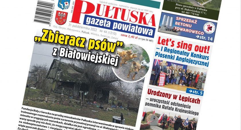 W 44 numerze Pułtuskiej Gazety Powiatowej