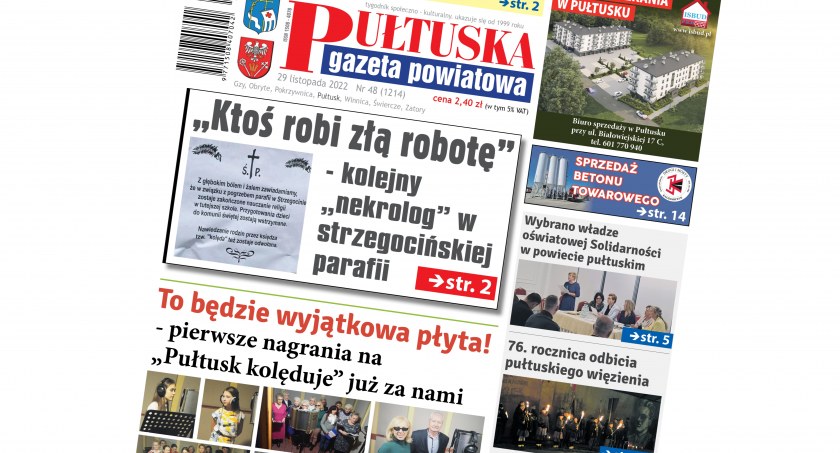 W 48 numerze Pułtuskiej Gazety Powiatowej