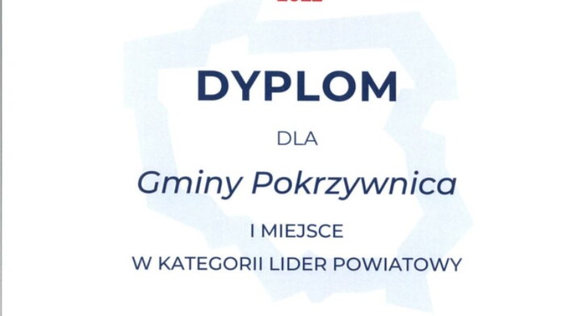 I MIEJSCE w kategorii LIDER POWIATOWY