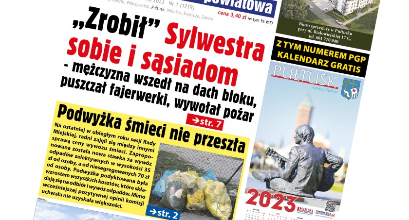 W 1 numerze Pułtuskiej Gazety Powiatowej - GRATIS kalendarz na 2023 rok