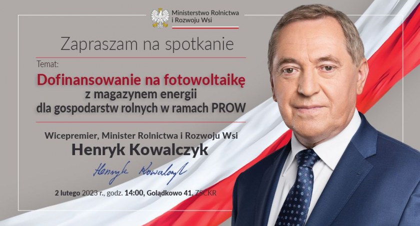 Spotkanie dla rolników z Premierem Henrykiem Kowalczykiem - zaproszenie
