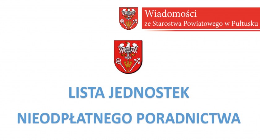 Lista jednostek nieodpłatnego poradnictwa