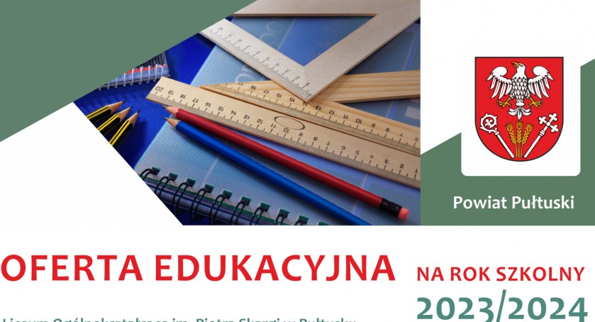 Oferta edukacyjna pułtuskich szkół ponadpodstawowych na rok szkolny 2023/2024