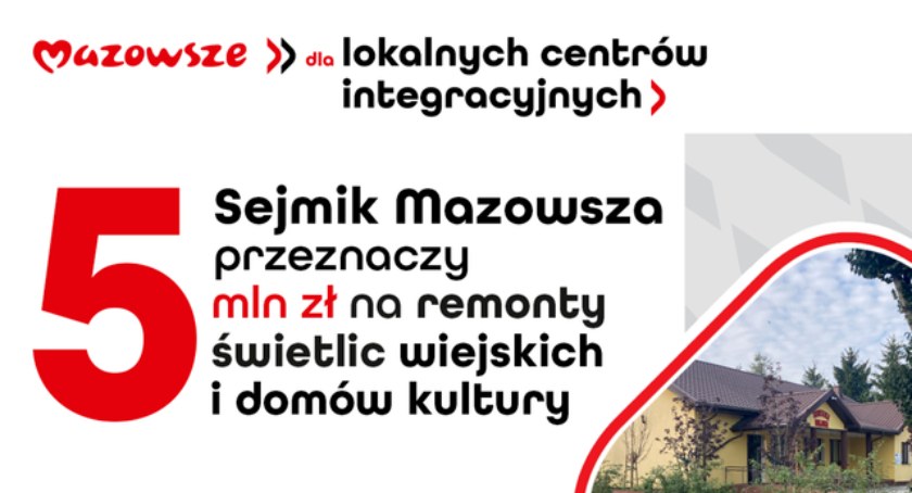 Mazowsze przeznaczy 5 mln zł na rozwój lokalnych miejsc integracji