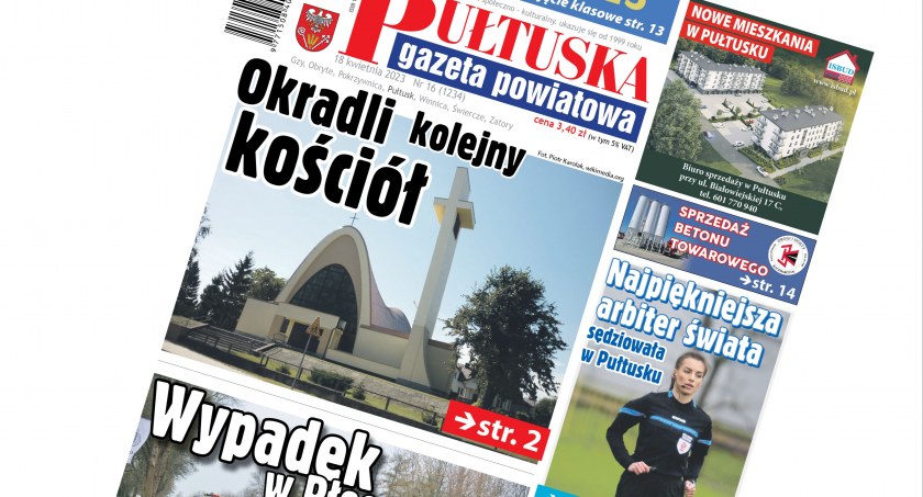 Kolejny, 16 numer Pułtuskiej Gazety Powiatowej już w sklepach, a w nim: