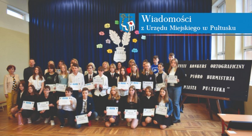 XVIII konkurs Ortograficzny „O Pióro Burmistrza Miasta Pułtuska”