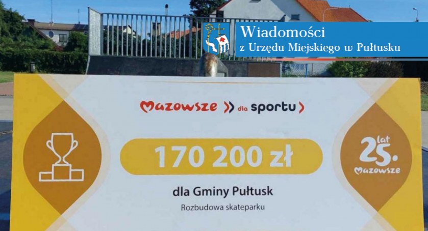 Wsparcie Samorządu Województwa Mazowieckiego na realizację zadania pn. Rozbudowa skateparku