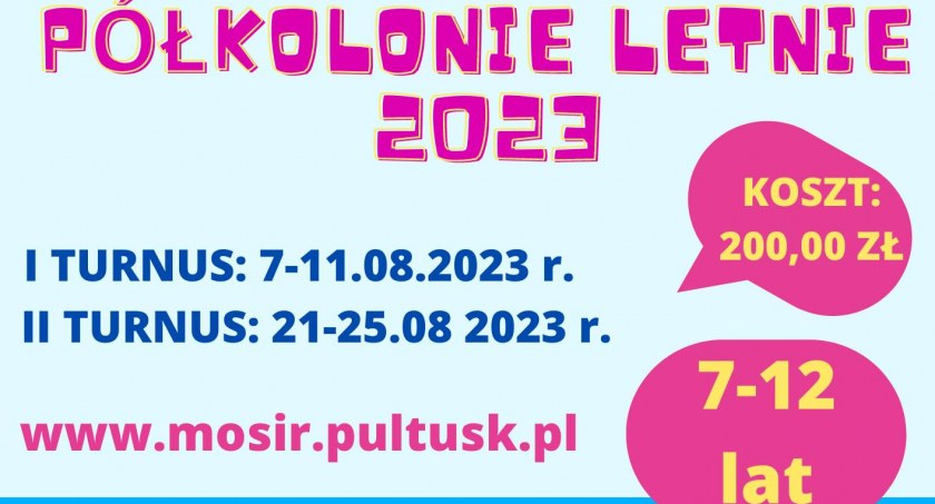 MOSiR zaprasza na półkolonie letnie. Będzie super!