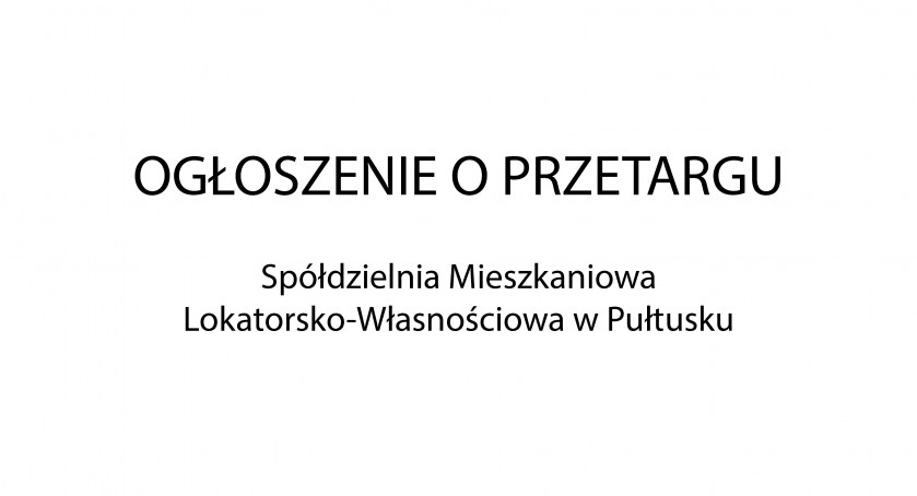 Przetarg na wynajem lokalu
