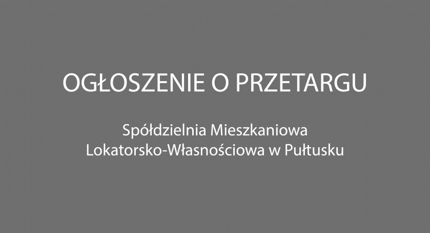 Przetarg na wynajem lokalu użytkowego