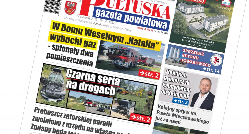 W 34 numerze Pułtuskiej Gazety Powiatowej