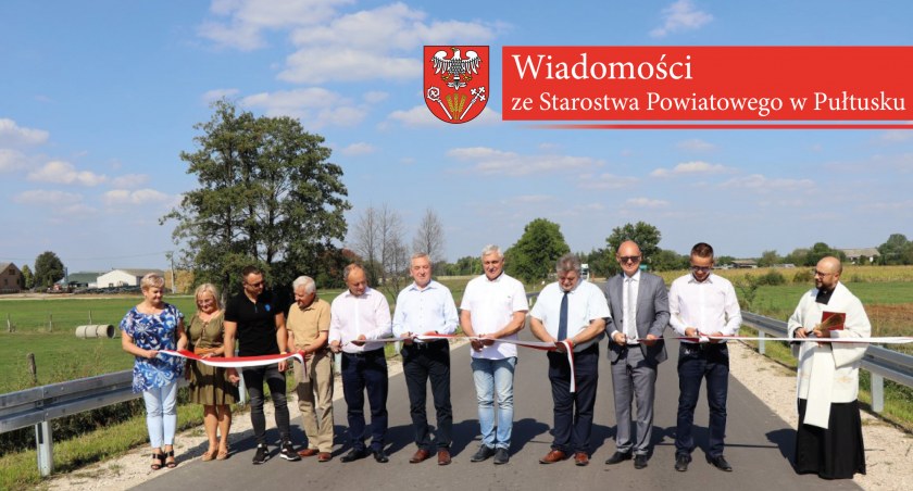 Kolejna przebudowana droga w Powiecie Pułtuskim oddana do użytku