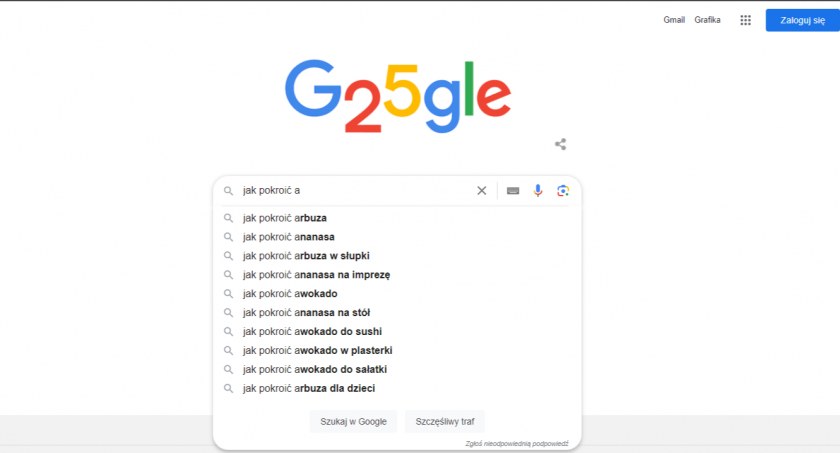   25 lat wyszukiwarki Google. Nazwa wcale nie pochodzi od gogli, ale powstała w wyniku literówki