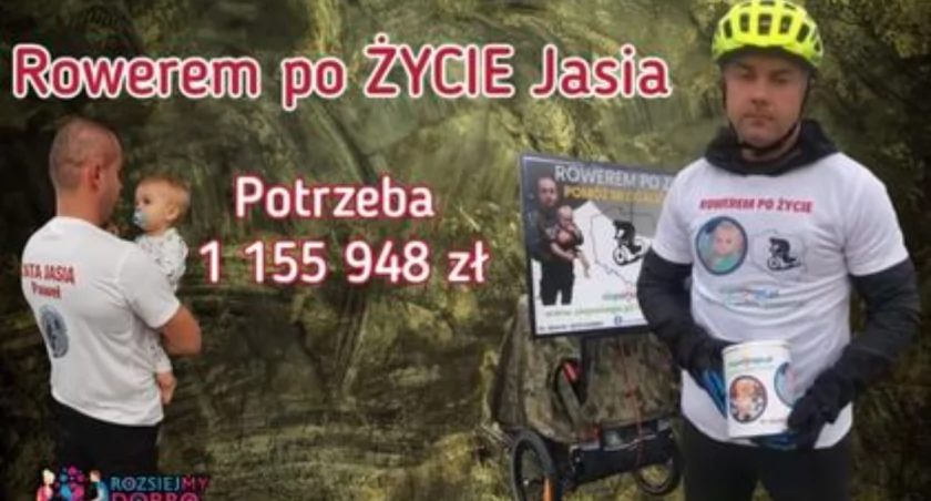 Rowerem po życie Jasia - tata walczący o życie synka przejedzie także przez Pułtusk