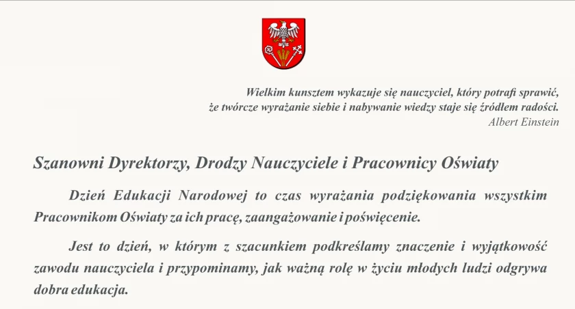 Życzenia z okazji Dnia Edukacji Narodowej