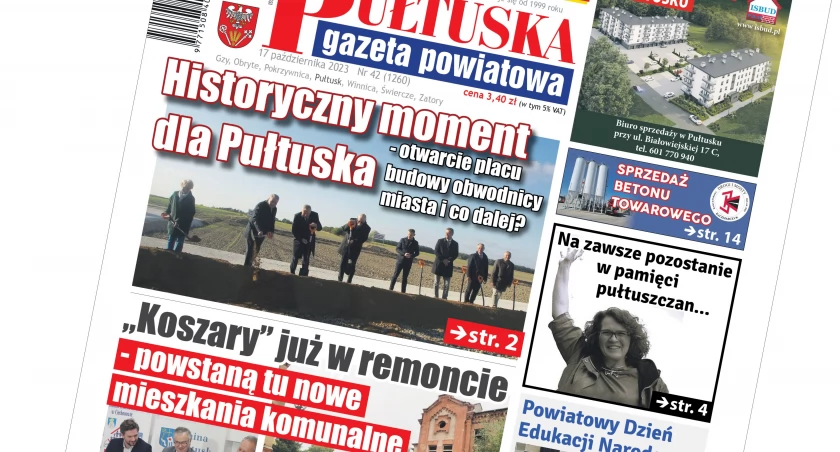 W 42 numerze Pułtuskiej Gazety Powiatowej