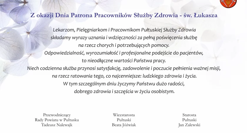 Dzień Patrona Pracowników Służby Zdrowia