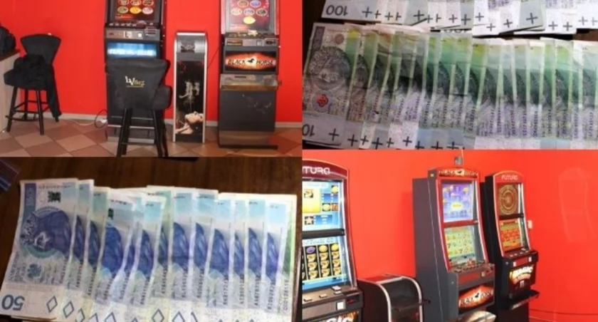W Pułtusku działał nielegalny salon gier. Policjanci zabezpieczyli automaty i gotówkę