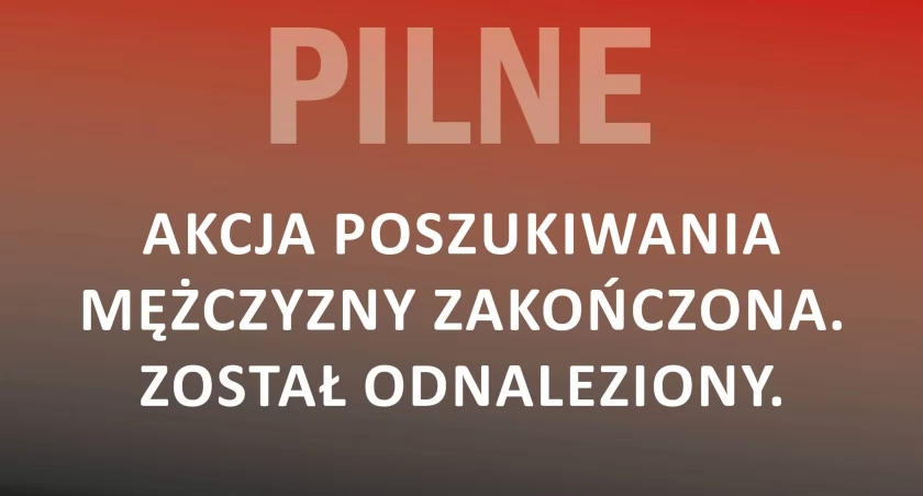 Szczęśliwe zakończenie poszukiwań 67-latka, zaginionego podczas grzybobrania