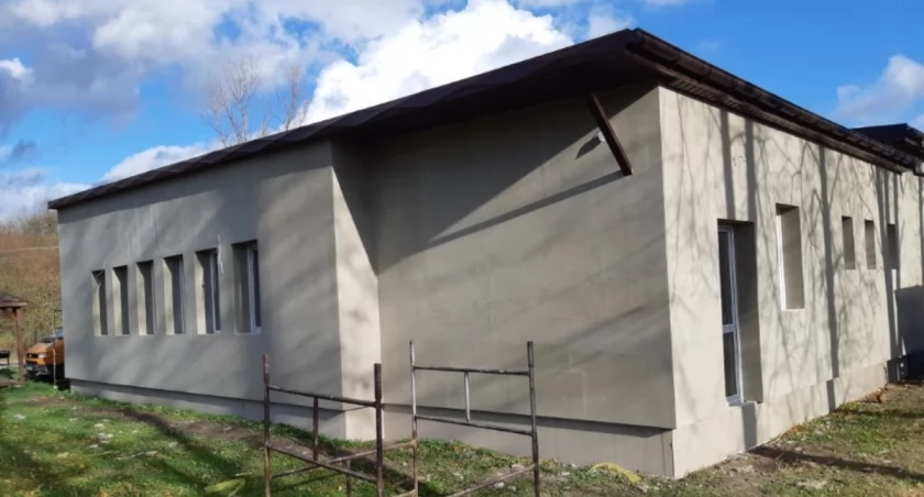 Prace budowlane przy remizie OSP Rębkowo