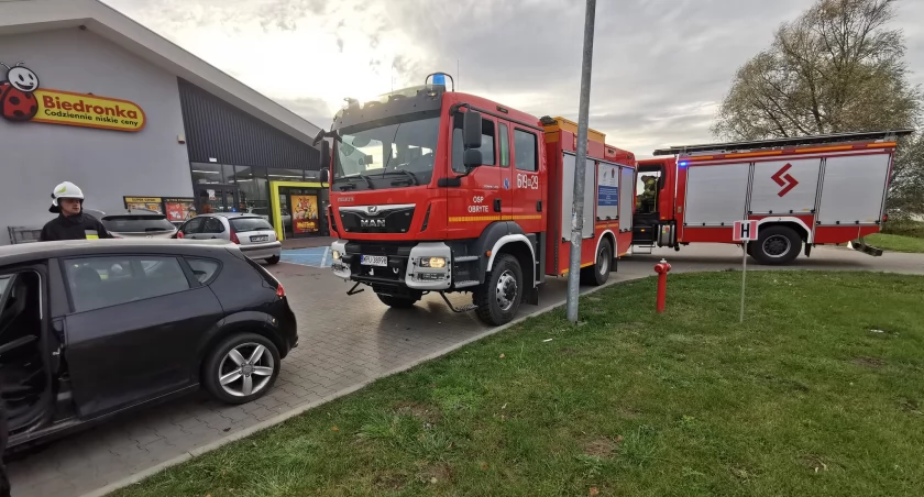 Pożar auta osobowego