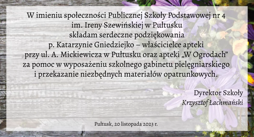 Podziękowania