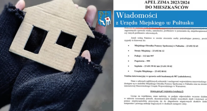 Apel zima 2023/2024 do mieszkańców Miasta i Gminy Pułtusk