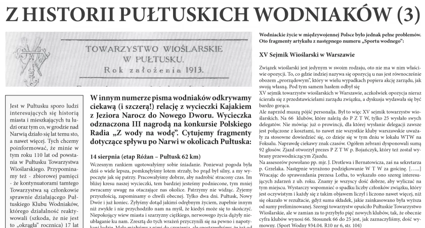 Z historii pułtuskich Wodniaków - część III