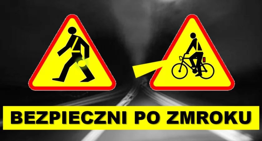 Zmrok zapada teraz wcześnie - pamiętajmy o odblaskach