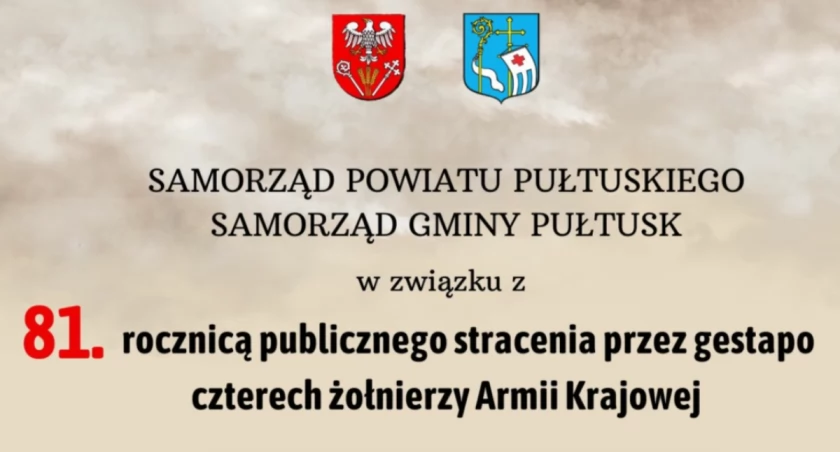 81. rocznica publicznego stracenia przez gestapo czterech żołnierzy Armii Krajowej